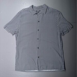 Express Black and White Geometric Shirt